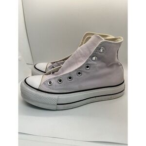 Women's 8 Converse Chuck Taylor All Star Hi Shoes Lift Platform A01178F Pink EUC